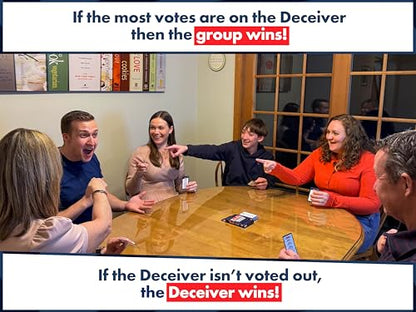 Deceiver: A Social Deduction Card Game for Fun Family Game Nights & Parties