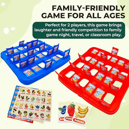 Table Game for Kids,Fruit What is It Board Game for 2Players,Family Game - color: Fruit