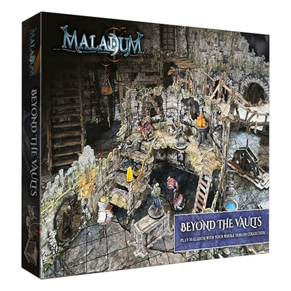 Maladum Beyond the Vaults - Fantasy Dungeon Crawler Game Immersive Terrain Solo, Co-op and Adversarial Play