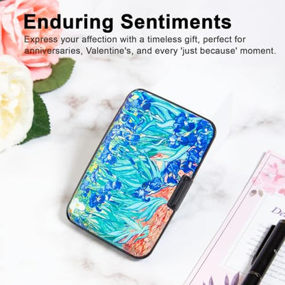 Credit Card Holder Small RFID Blocking Wallet Business Metal Slim Mini Aluminum Hard Case for Women Men - color: Lrises