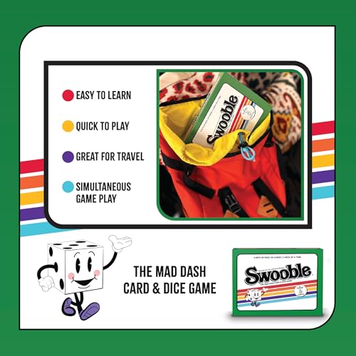 Swooble – Fast-Paced Card & Dice Game | For Kids, Teens & Adults | Family Party Game Night | Ages 8+, 2+ Players |Simultaneous Play | Quick Fun in 10 Minutes or Less