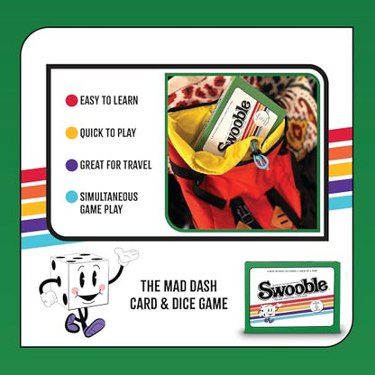 Swooble – Fast-Paced Card & Dice Game | For Kids, Teens & Adults | Family Party Game Night | Ages 8+, 2+ Players |Simultaneous Play | Quick Fun in 10 Minutes or Less