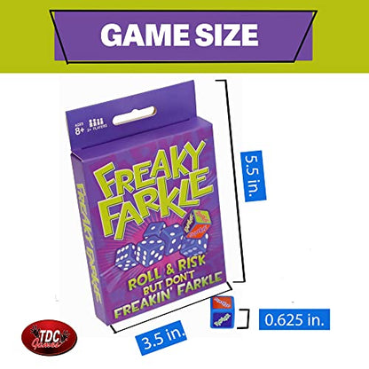 TDC Games Freaky Farkle Travel Dice Game (Pack of 2) - size: 5 x 3.75 x 0.75 inches (Pack of 2)