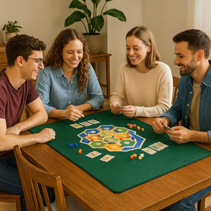 5mm Thickness Board Game Mat Black 42 x 66 Inches, Super Cushioned Table Cover for Mahjong, Poker, Playing Cards, Tile Games Dominoes Neoprene Gaming Playmat with Carrying Bag (Green, 42 x 66 Inches) - color: Green, size: 42 x 66 Inches