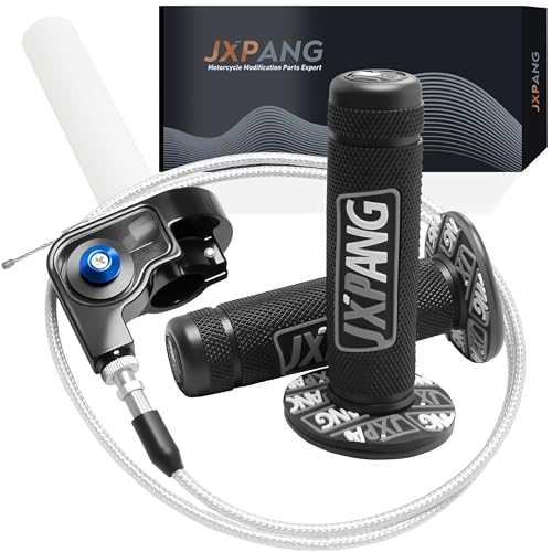 22mm 7/8" Throttle Twists Grip with Throttle Cable Upgraded Universal for Off-Road Motorcycle 250 Dirt Pit Motor Mini Bike YCF CRF70 TTR SSR KLX110 Thumpstar - color: Type A-Black