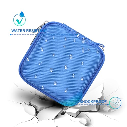 BOVKE Carrying Case Compatible with Anbernic RG35XXSP / RG34XX SP Handheld Game Console, Clamshell Retro Games Consoles Flip Hand-held System Holder with Mesh Pocket for Cables and Accessories, Blue - style: Blue Case