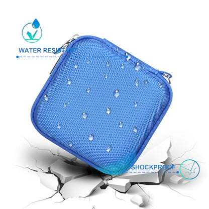 BOVKE Carrying Case Compatible with Anbernic RG35XXSP / RG34XX SP Handheld Game Console, Clamshell Retro Games Consoles Flip Hand-held System Holder with Mesh Pocket for Cables and Accessories, Blue - style: Blue Case