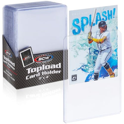 BCW 3x4 Topload Card Holder - Standard - 25ct | Rigid PVC Trading Card Protection for Baseball Cards, Football Cards, and Trading Cards Like Pokémon and MTG | Holds Cards Up to 20pts