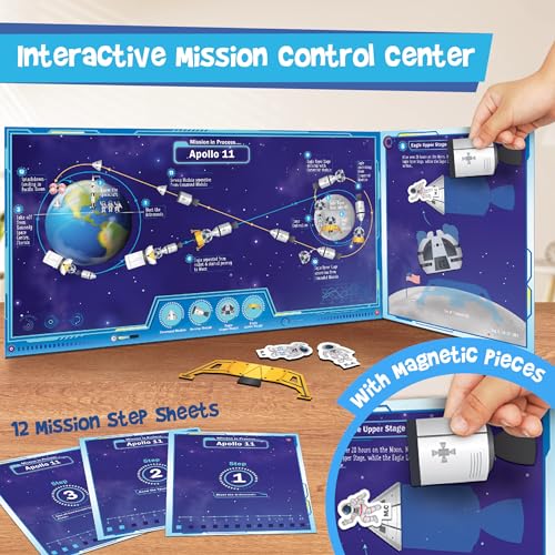 Imagimake Mapology Man's Journey to Moon, Apollo 11 3D Model Kit for Kids | Educational STEM Model Kit, Build Rockets & Satellites, Learn Space Exploration, Birthday Gift for Ages 8,9,10,11,12 Year Old - style: Man's Journey to Moon