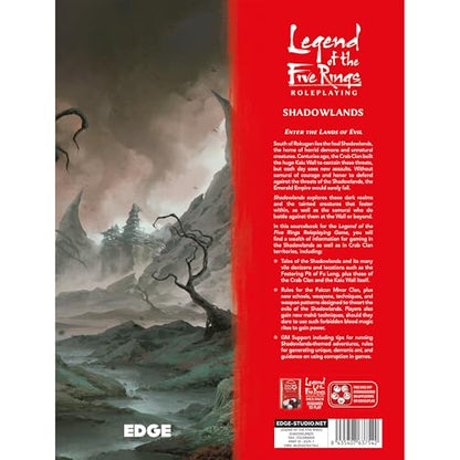 Legend of the Five Rings Roleplaying Game Shadowlands SOURCEBOOK | Explore the Realm of Fu Leng, Strategy Game for Kids & Adults, Ages 14+, 3-5 Players, 2 Hours
