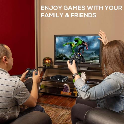 NBCP Wired Controller – Compatible with Xbox 360, Xbox 360 Slim & PC Windows 7/8/10, with Dual Vibration Feedback, Ergonomic Design for Gaming - color: Black for Xbox 360