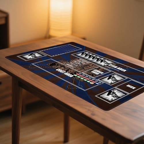 Playmat for One Piece Card Game (24x14 Inches): with Non-Slip Rubber, Zones Design, a Professional Storage Bag Included, Plus a Limited-Time Gift of a Set of 20 Damage Counters (Black1) - color: Black1