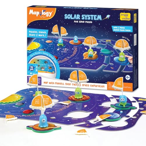 Imagimake Mapology Solar System for Kids | Educational Toys for Kids 5-7 | Space Toys | Puzzles for Boys & Girls Ages 4-8 | 6 Year Old Boy Gifts & Girl Gifts - style: Solar System
