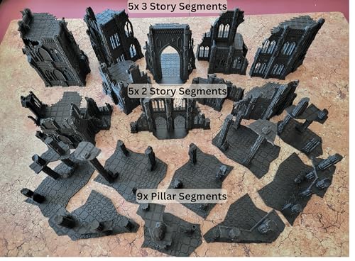 Imperialis Headquarters: Gothic Sci-Fi Terrain for 28mm Wargames, RPGs & Miniature Battles – Modular Cathedral for Immersive Tabletop Play