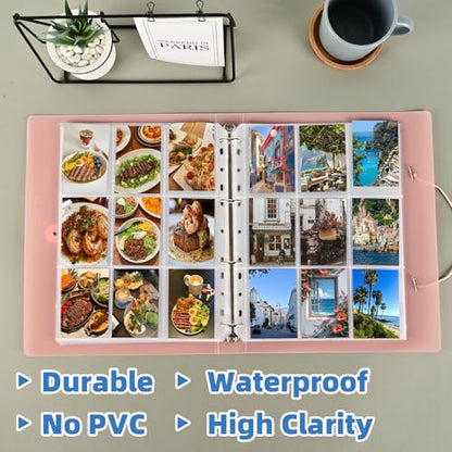 400 Pack 9 Pocket Trading Card Binder Pages, Holds 7200 Cards, Thickened Binder Sleeves, 3 Ring 9 Pocket Sheets for Sports Cards, Coupons Cards - size: 400PACK