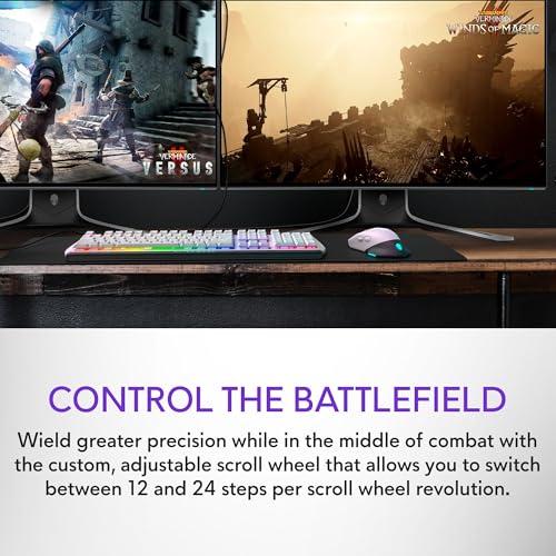 Alienware Wireless Gaming Mouse AW610M, 16000 DPI, 7 Buttons | USB Wired, Optical Sensor, Auto-Calibration, 16.8M AlienFX Lighting, 350-Hour Battery, 400 IPS, Lunar Light - color: AW610M - Lunar light
