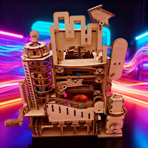 Wooden 3D Puzzle for Adults DIY Model Kits Wood Mechanical Crafts Set to Build Gift for Women Men Age 14+ Years Old - style: game factory