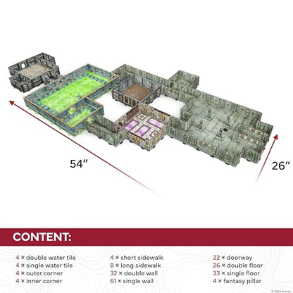 Dungeons & Lasers Undercity Hideout Terrain Set for DND and Tabletop RPG Games - 5E Compatible for 28mm - 32mm Scale Miniatures - Modular Design for Quick Assembly - Unpainted