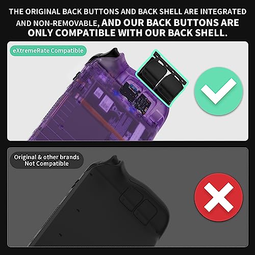 eXtremeRate Black Replacement Full Set Buttons for Steam Deck, DIY Custom ABXY D-pad Trackpad Bumpers Triggers Buttons and Screwdriver Tools for Steam Deck LCD Handheld Console - Console NOT Included - color: Black
