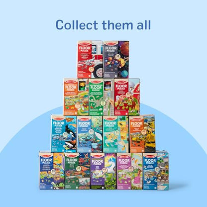 Melissa & Doug USA Map Jumbo Floor Puzzle 51-Piece Educational Toy | 51 Jumbo Pieces, 3x2 Feet, USA Map Scene With State Capitals, Educational Floor Puzzle Play, Learning Toys for Kids, Ages 6+