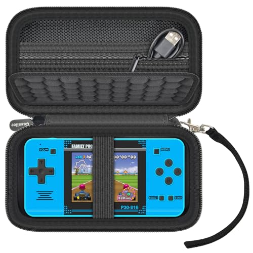 Case for WELLST·G Handheld Game for Kids Adults, Universal fit for TaddToy/ for Beijue 16-Bit Handheld Console - Retro Video Games Travel Storage Cover Bag, Portable Electronic Organizer Holder, Black - color: Blue-black