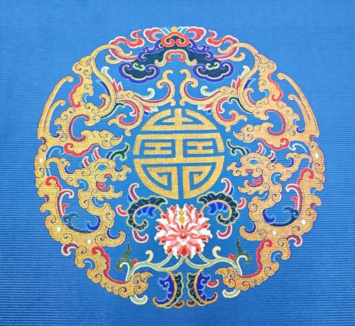 Chinese Style Mahjong Mat, 31.5 * 31.5'' Anti Slip and Noise Reduction Mahjong Table Mat for Poker, Card, Board & Tile Games (Navy Blue) - style: Navy Blue
