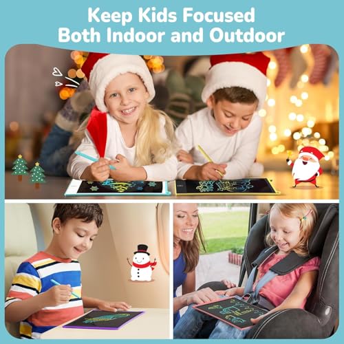 TECJOE 4 Pack LCD Writing Tablet, 8.5 Inch Colorful Drawing Board, Kids Travel Games Activity Learning Toys, Birthday Gifts for 3-8 Year Old Boys Girls Toddlers Preschooler - color: Blue & Pink & Purple & Green