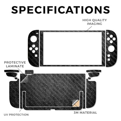 Carbon Fiber Gaming Skin Compatible with Nintendo Switch 2 Console Only - Black Leather - Premium 3M Vinyl Protective Wrap Decal Cover - Easy to Apply | Crafted in The USA by MightySkins - color: Black Leather, size: Switch 2 Console Skin Only, style: Tex