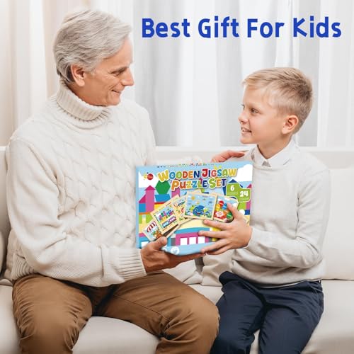 Montessori Wooden Puzzles for Toddlers 3-5, 6 Packs 24Pcs Solar System Learning Toys, Educational Preschool Puzzle Set, Toys for Kids Age 3 4 5 6 7 8, Birthday Gift for Boys Girls（Season） - style: Seasons