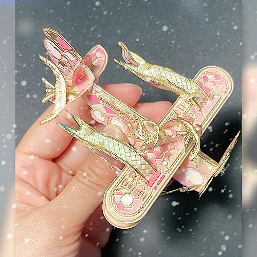 MU 3D Metal Puzzles Windbell Wind Chime B Model Kits Building for Adult and Teeners, Windchime Jigsaw Miniature DIY Sets, Birthday Gift - color: B Peace and Love