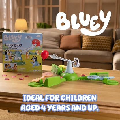 Bluey Keepy Uppy Game, Motorized Toddler Game with Bingo and Chilli Character Paddles, Games for 4+ Year Olds | Bop balloon to keep it airborne, pop token challenge, 2-3 players; family game for kids ages 4+ - style: KeepyUppyGame