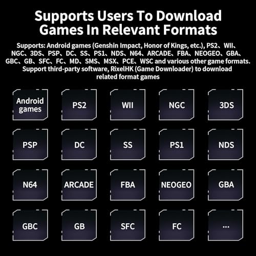 Anbernic RG 476H Retro Handheld Game Console RG 476H Retro Game Console 4.7 inch IPS Multi-Touch Screen Android 13 Unisoc T820 Processor RG476H Support 1080p DP Output WiFi Bluetooth Gray