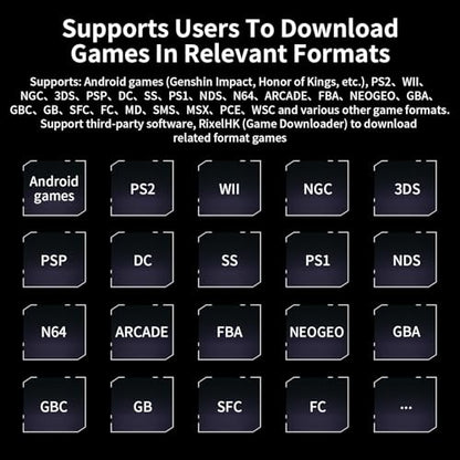 Anbernic RG 476H Retro Handheld Game Console RG 476H Retro Game Console 4.7 inch IPS Multi-Touch Screen Android 13 Unisoc T820 Processor RG476H Support 1080p DP Output WiFi Bluetooth Gray