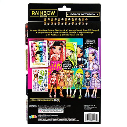 Horizon Group USA Rainbow High Fashion Sketchbook, Color & Create Fashion Looks, Includes Sketchbook, Fun Sleepover Activity, Travel Set, Fashion Design for Kids Ages 6, 7, 8, 9 - style: Fashion Sketchbook