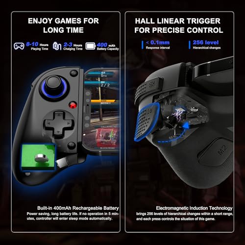 Megadream Mobile Gaming Controller for iPhone/Android/PC - iPad/Tablet (Up to 11in) - Cloud Game - NS-Switch|Swith 2 - Turn Your Phone into a Gaming Console - PS5/Xbox Remote Play Streaming, Call of Duty, Roblox, Turbo, Black - color: Black
