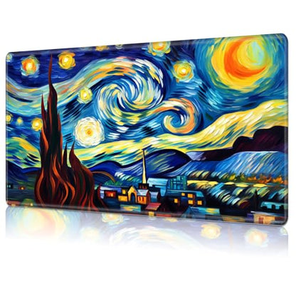 MTG Playmat,Game Play Mat for MTG TCG 24 x 14 inches Cards Game Playmats,Trading Card Game Stitched Play Mats Commander Deck Gaming Desk Mat Card Gameplay Mats,Art Moon - color: Art Moon, size: NO Zone