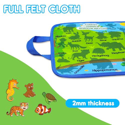 Animal Felt Flannel Board, Felt Story learning Board for Toddlers, Classroom,Preschool,Kiddie Corner, Interactive Learning Activities, Educational Flannel Toy for Toddlers 3+, Gifts for Kids
