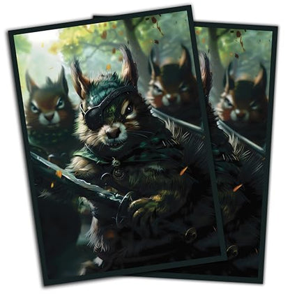 Squirrel General Card Game Sleeves - 100 Pack - Compatible with MTG and Other TCGs - Perfect for MTG Chatterfang Decks and Hazel of The Rootbloom Decks - color: Squirrel General