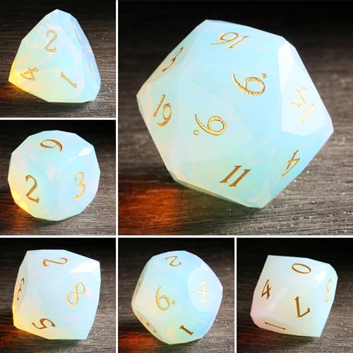 DNDND Opal Multifacted DND Dice Set for Dungeons and Dragons Tabletop Gaming, Collectors | Premium Gift Box & Durable Design (Opal) - color: Opal