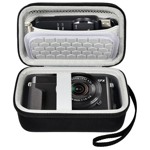 Comecase Hard Digital Camera Case for Canon G7X Mark III/II & SX740 | Hard Shell Travel Storage for Creators and Travelers,for Kodak Pixpro FZ55/FZ45, for Sony Cybershot/Ricoh GR III, Black - color: Black