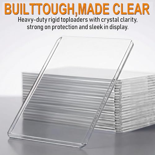 320 PCS Card Sleeves, Premium Plastic Top Loaders for Sports Cards | 3"X4" Card Protectors, Baseball Card Sleeves, Hard Plastic Card Holder for Trading Sports Football Game Cards - size: 110 Clear Hard Sleeves + 200 Soft Sleeves