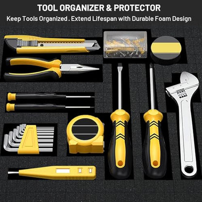 Dual-Thickness Case Foam Insert Kit 4PCS (2PCS 16x12x2" + 2PCS 16x12x0.4") - Pick and Pluck Protective Layer for Tool Drawers, Game Cases & Collectible Organizers - size: 4Pcs (2Pcs 16x12x2 In + 2Pcs 16x12x0.4 In)