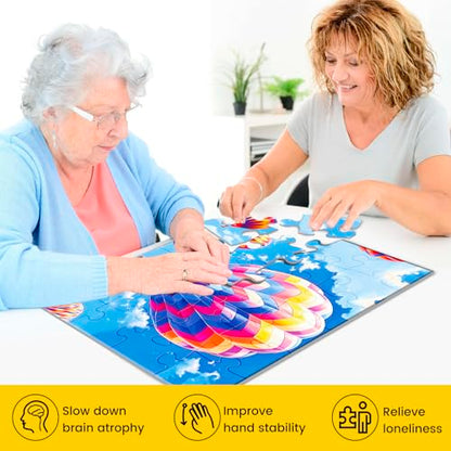 24 Large Piece Puzzle for Seniors 6 Pack Puzzles Dementia Alzheimer's Products and Activities for The Elderly Adults Puzzle Alzheimer's Easy Puzzles Gift Memory Games for Patients, 6 Storage Bag - style: 24 Large Pieces