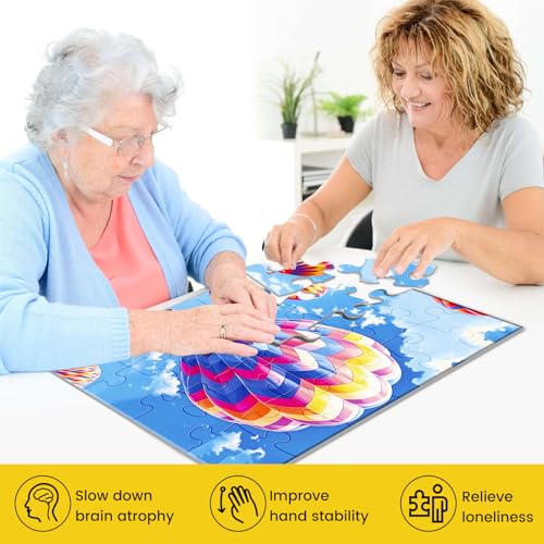 6 Pack 24 Large Piece Puzzle for Seniors Dementia Alzheimer's Products | Dog Turtle Lion Fruit Jigsaw puzzle for Elderly Adults Alzheimer's Easy Puzzles Gift Memory Games for Patients 6 Storage Bag - style: 24 Large Pieces