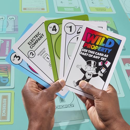 Monopoly Big Deal Card Game | Oversized Giant Large Cards for Family Fun | Ages 8+ | 2 to 5 Players | 15 Mins. | Travel Games for Kids and Adults