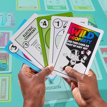 Monopoly Big Deal Card Game | Oversized Giant Large Cards for Family Fun | Ages 8+ | 2 to 5 Players | 15 Mins. | Travel Games for Kids and Adults