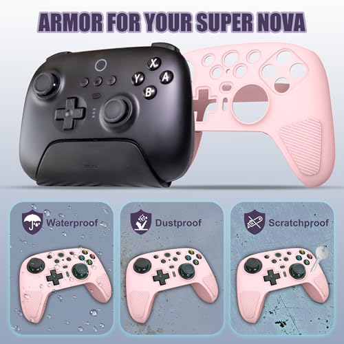 FIOPAZ Silicone Skin Cover for 8Bitdo Ultimate 2, Dust/Sweat-Resistant Protective Case for 8bitdo Ultimate 2 Bluetooth/Wireless Controller Accessories, Pink - color: Pink