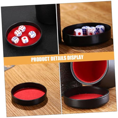 5pcs Plush Lined Dice Cup Lid Replacement for Dice Shaker Tray Easy Installation Storage Cup Base for Games Parties and Professional Use