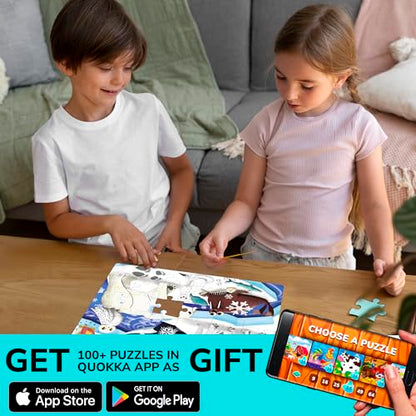 Puzzles for Kids Ages 4-6 - 4 x 60 Piece Jigsaw Puzzles for Toddlers 3-5 | Polar, Birds and Animals - Educational Kids Puzzles Ages 6-8 - Learning Gift Game for Children and Toddlers - color: 4x60 Birds
