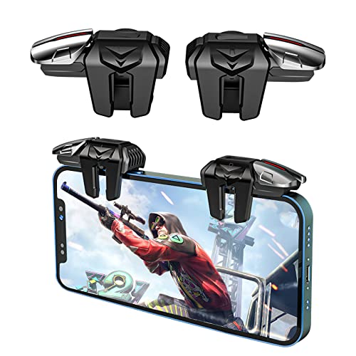 Newseego for 2022 New Model Mobile Game Controller Trigger, Mobile Game Accessories 6 Finger Trigger Sensitive Target Buttons Smartphone Game Controller Gamepad for PUBG/Survival Rules - color: Clear